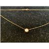 Image 2 : 14K YELLOW GOLD DIAMOND SET PENDANT WITH 10K YELLOW GOLD CHAIN REPLACEMENT VALUE  $625