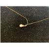 Image 2 : 14K YELLOW GOLD ROUND WHITE CULTURED PEARL AND DIAMOND PENDANT REPLACEMENT VALUE  $395