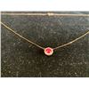 Image 2 : 10K ROSE GOLD NATURAL RUBY AND DIAMOND SET NECKLACE REPLACEMENT VALUE  $1,300