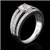 Image 2 : 1.01 ctw SI3 CLARITY CENTER Diamond Platinum Ring (1.54 ctw Diamonds) EGL USA CE