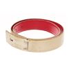 Image 5 : Hermes Red White Leather H Belt Strap (no buckle)