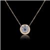 Image 1 : 0.95 ctw Diamond  Solitaire 14K Yellow Gold Pendant/Necklace