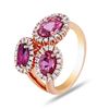 Image 1 : 3.47 ctw Purple Sapphire and 0.44 ctw Diamond 18K Rose Gold Ring