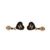 Chanel Black Heart CC Dangle Pearl Earrings