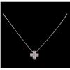 Image 2 : 14KT White Gold 1.67 ctw Diamond Pendant With Chain