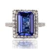 Image 1 : 3.38 ctw Tanzanite and 0.67 ctw Diamond 18K White Gold Ring