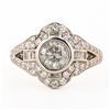 Image 1 : 0.96 ctw CENTER Diamond Platinum Ring (1.72 ctw Diamonds)
