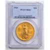 1924 $20 Double Eagle Gold Coin PCGS MS63