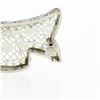Image 5 : Antique Art Deco 14k White Gold European Diamond Open Filigree Bow Pin Brooch