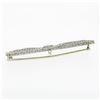 Image 7 : Antique Art Deco 14k White Gold European Diamond Open Filigree Bow Pin Brooch