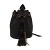 Image 1 : Saint Laurent YSL Black Canvas Fringe Bucket Bag
