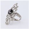 Image 2 : 3.16 ctw Black Diamond 18K White Gold Ring (5.28 ctw Diamonds)