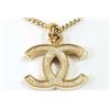 Image 2 : Chanel Vintage Gold-tone Metal Large Size CC Logo Chain Necklace