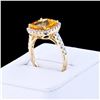 Image 3 : 2.47 ctw Opal and 0.57 ctw Diamond 14K Yellow Gold Ring