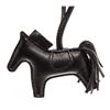 Image 2 : Hermes So Black Leather GriGri Rodeo Horse Bag Charm