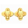 Image 5 : Chanel Gold-tone Metal CC Arabesque Logo Cross Shape Clip-on Earrings