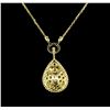 Image 1 : 2.30 ctw Diamond Necklace - 14KT Yellow Gold