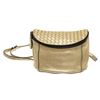 Image 1 : Bottega Veneta Gold Metallic Top Zip Shoulder Bag