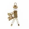 Image 2 : Vintage 14K Yellow Gold Drummer Boy Pearl Twisted Wire Collectible Charm Pendant