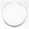 Image 1 : Levin Vintage Sterling Silver Plain Handmade Choker 9.50mm Collar Cuff Necklace