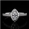 Image 1 : 0.40 ctw SI1 CLARITY E COLOR CENTER Diamond Platinum Ring (0.66 ctw Diamonds)