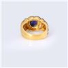 Image 4 : Heavy 18K Yellow Gold & Sapphire Ring