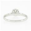 Image 6 : 14K White Gold 0.46 ctw Prong Illusion Set Round Diamond Solitaire Engagement Ri