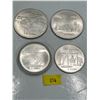 Image 1 : Four RCM Fine Silver Coins - Montreal 1976 Olympic Games  92.5% Silver