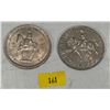 Image 1 : 1953 5 Shillings Coronation Queen Elizabeth II Crown & 1977 Crown Queen Elizabeth II Jubilee