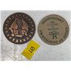 Image 2 : Regina Buffalo Days Souvenir Dollar & Independant Order of Oddfellows Wooden Nickel