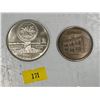 Image 1 : 1965 Canadian World's Largest One Cent Piece & SUMA 75th Anniversary Souvenir