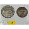Image 2 : 1965 Canadian World's Largest One Cent Piece & SUMA 75th Anniversary Souvenir