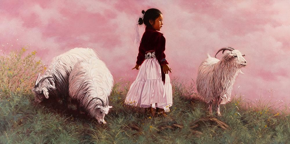 Ray Riley Artist Larry Riley, oil on canvas