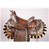 Image 2 : Edward H. Bohlin Silver Mounted Brown Show Saddle