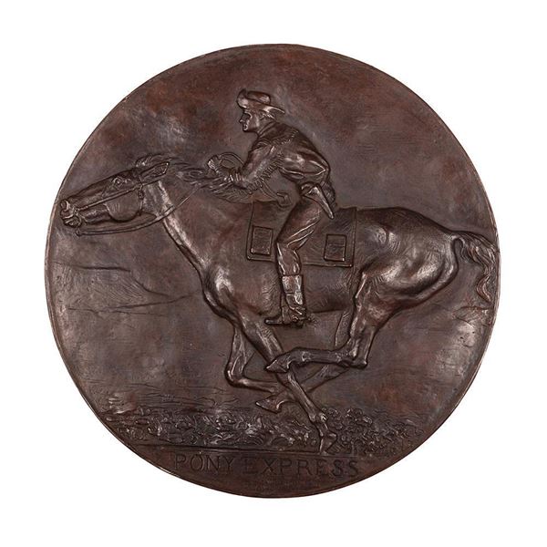 A. Phimster Proctor, medallion bronze with wall hanger, original casting