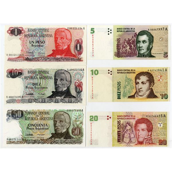 Banco Central de la República Argentina, 1983 to 2003, Assortment of Issued Replacement Banknotes