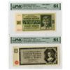 Image 1 : German Occupation of Bohemia & Moravia, 1940-44, Pair of Specimen Banknotes