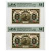 Image 1 : Bank of Communications, 1914, "Shanghai" Branch Sequential Banknote Pair