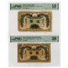 Image 1 : Hunan Provincial Bank, 1912, Pair of Issued Banknotes