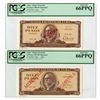 Image 1 : National Bank of Cuba, 1983-86, Specimen Banknote Pair