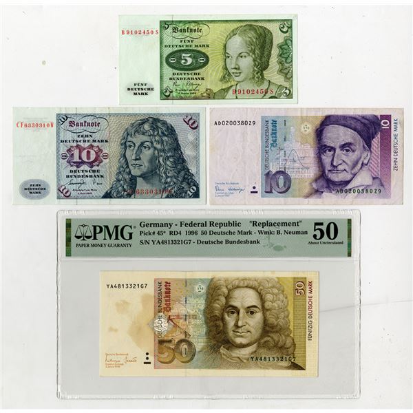 Deutsche Bundesbank, 1977 to 1996, Assortment of Issued Banknotes