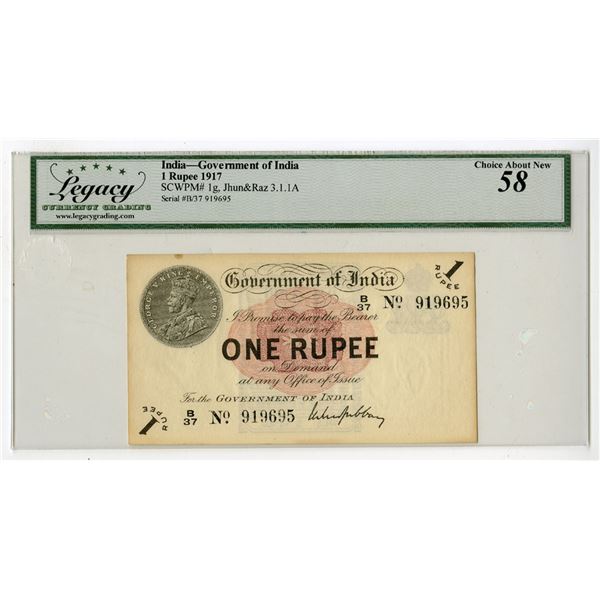 Government of India, 1917, Issued Banknote