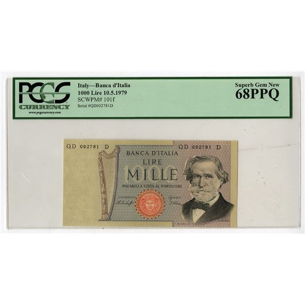 Italy. Banca d'Italia, 1979, "Top Pop" Issued Banknote