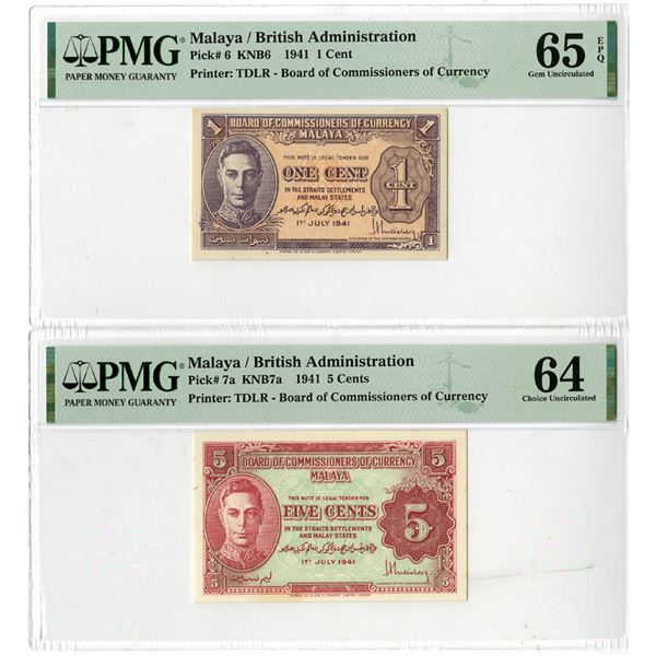 Board of Commissioners of Currency, 1941, Issued Banknote Pair