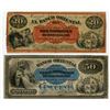 Image 1 : Uruguay, El Banco Oriental, 1867, Issued Banknote Pair