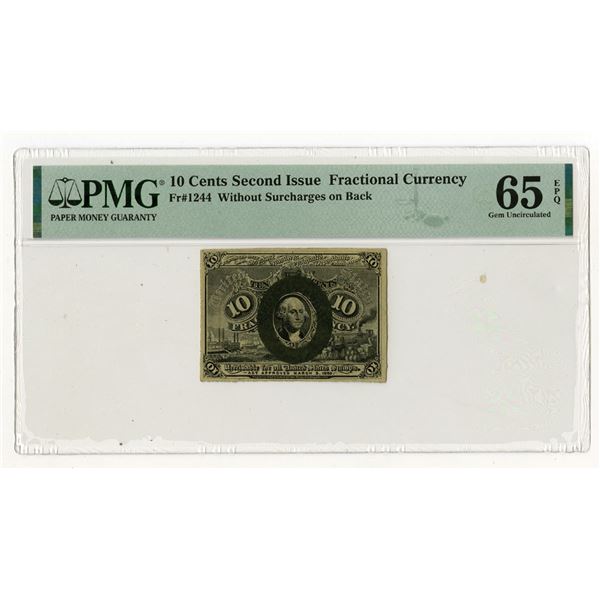 Fr#1244, Second Issue Fractional Currency, 1863, Issued Note