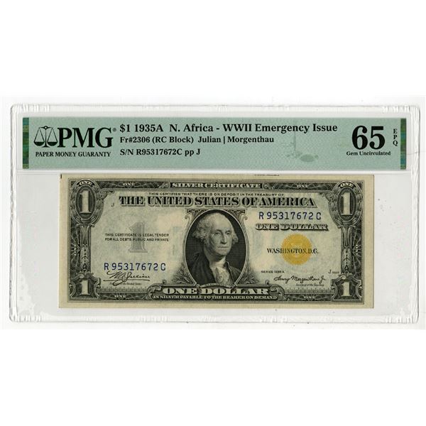 U S Silver Certificate Series of 1935A N Africa WWII Emergency U S Silver Certificate Series of 1935A N Africa WWII Emergency