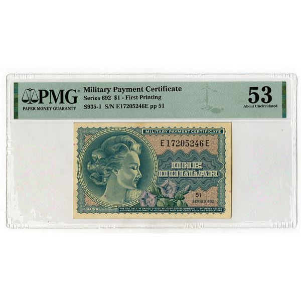 U.S. Military Payment Certificates, ND (1970), Series 692 Issued ...
