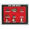 Image 1 : Civil War Relics, 1861-65, includes Buttons, Bullets and related items, picked up on battlefields.