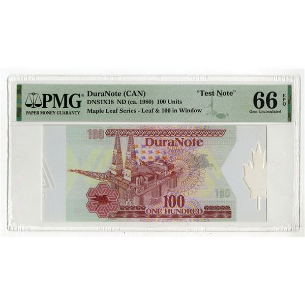 DuraNote, ND (ca.1980), Polymer Test Note